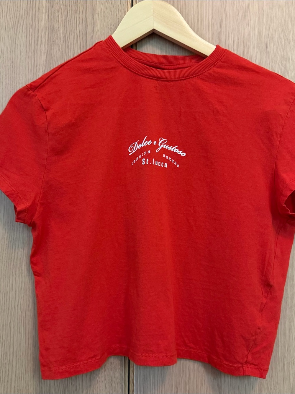 H&M Bright Red T-shirt with text